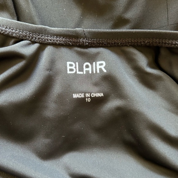 Blair One Piece Swimsuit Dress Aqua and Black Womens Size 10 - Picture 5 of 7